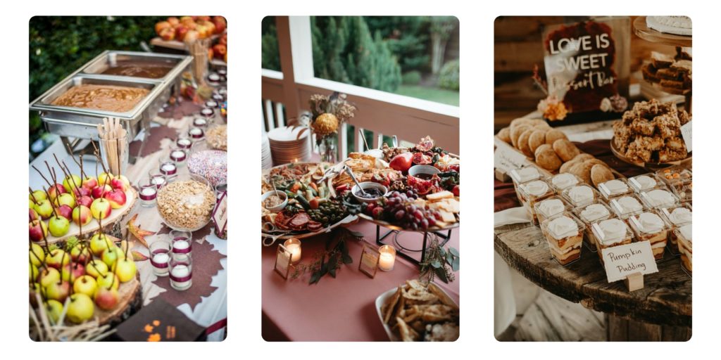 autumn wedding food