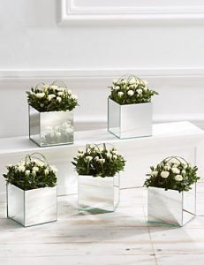 Wedding flowers that won’t break the bank Mirror cubes 231x300.jpg 1