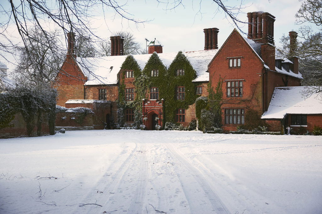 woodhall manor in the snow