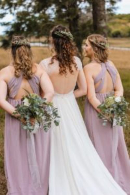 Bride and bridesmaids