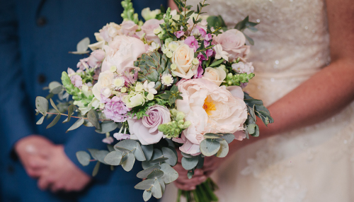 Spring flower wedding bouquet