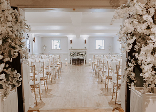 the cherry blossom room at woodhall manor