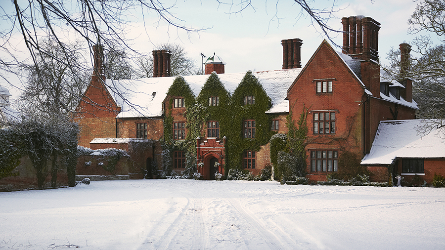 Your Christmas at Woodhall Manor Front of Manor, Snow 4
