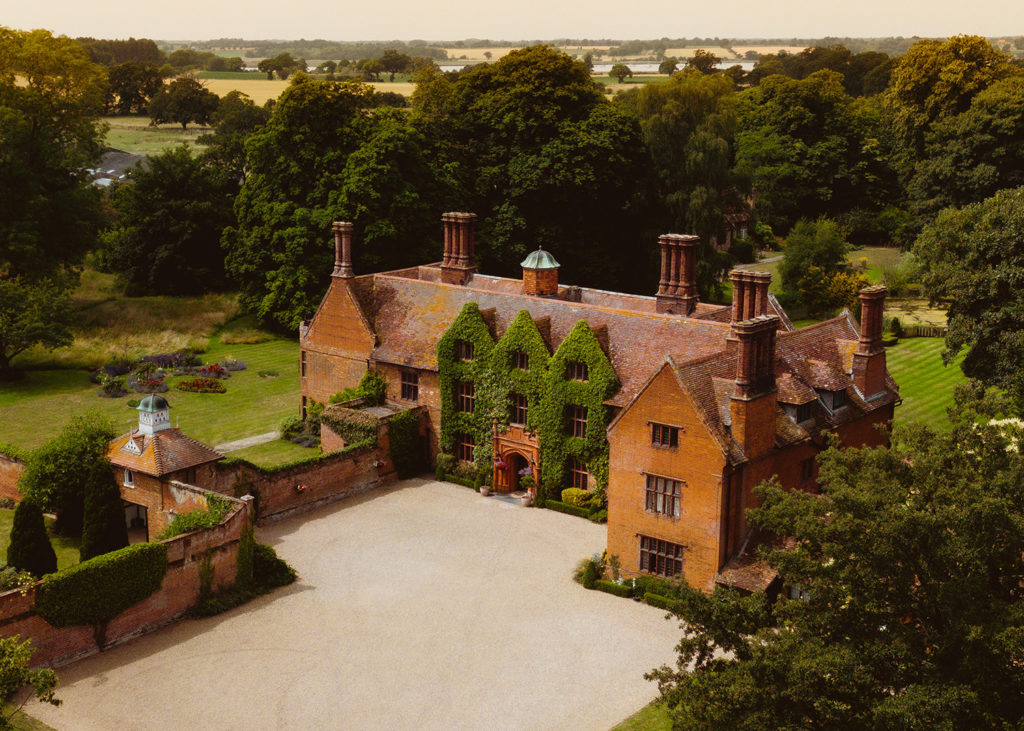 birdseye view of woodhall manor and grounds